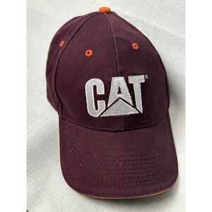 Caterpillar CAT‎ Baseball Hat Burgundy and Orange